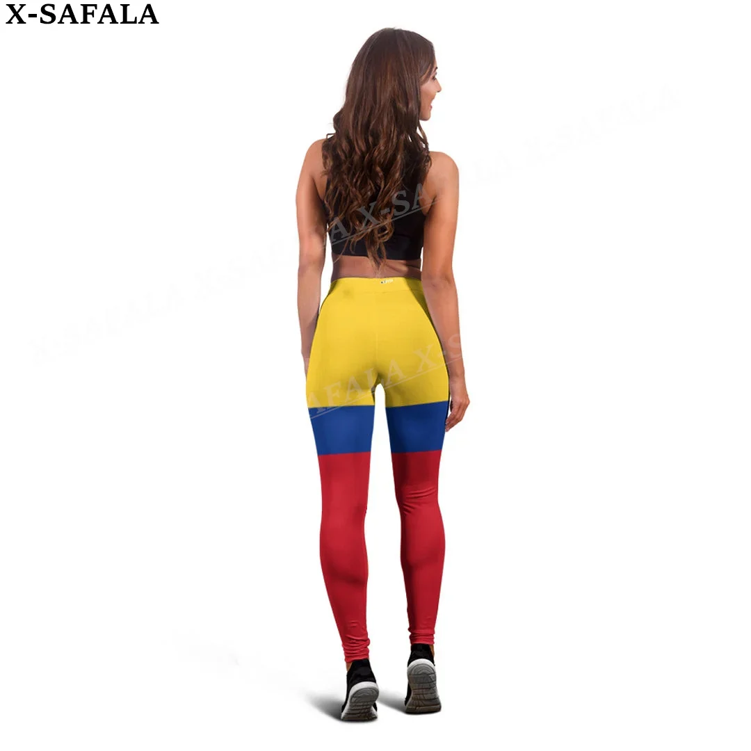 Colombia Coat Of Arms Love Country Leggings stampa 3D donna Yoga Girl Stretch GYM Slim Legging a vita alta sport estivi-1