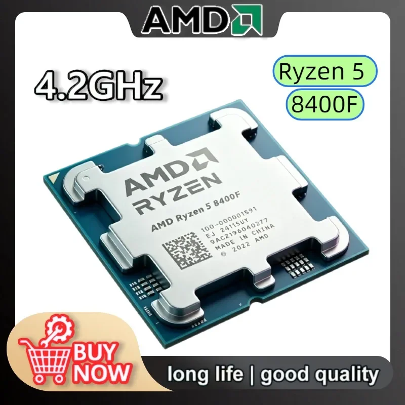 AMD Ryzen 5 8400F New R5 8400F 6 Cores 12 Threads 4.2GHz Desktop computer processor with AM5 Socket CPU