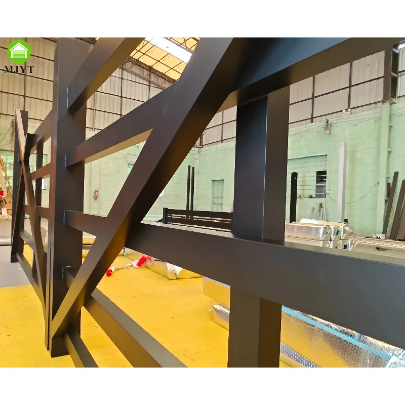 بوابة ممر المزرعة والمعرزة المصنوعة من الألومنيوم بتصميم مانور الأمريكي، سياج وتعريشة خارجية أنيقة #6