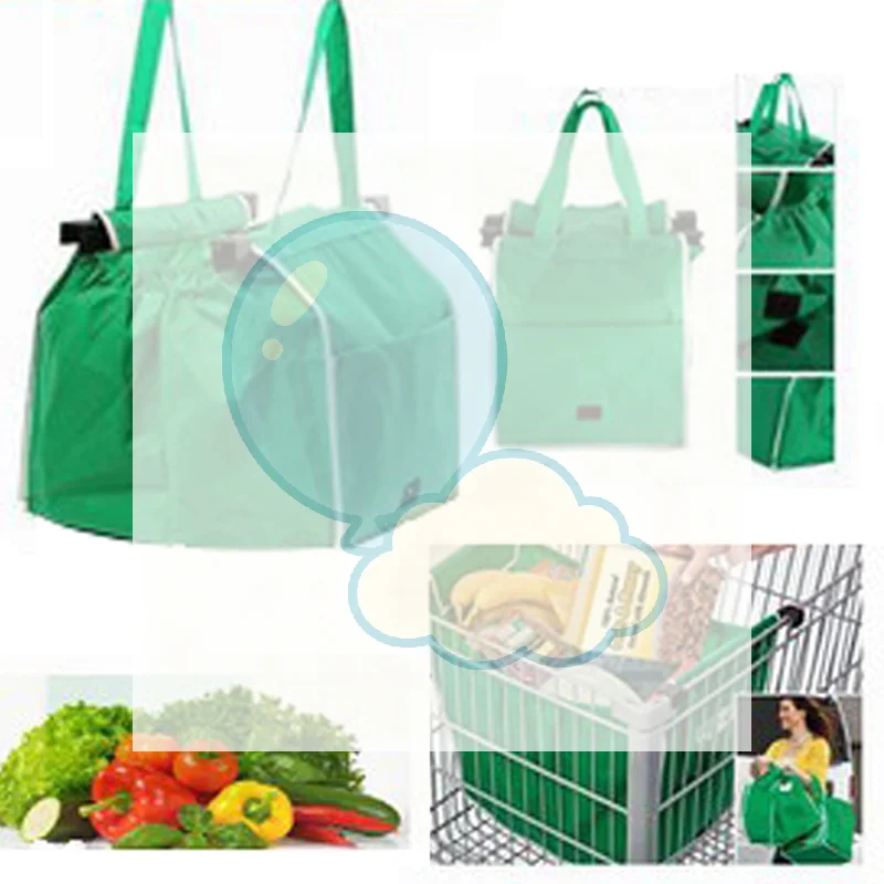 Supermarket Shopping Bag Eco Friendly Trolley Tote Thicken Cart Bags Large Capacity Handbags Foldable Reusable Women Cart Bag