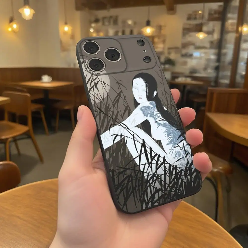 Custodia per telefono Artist T-Takato Yamamoto per iPhone 17,16,15,14,13,12,11,Pro,XS,Max,XR,Plus,E,SE4,Mini Cover morbida nera