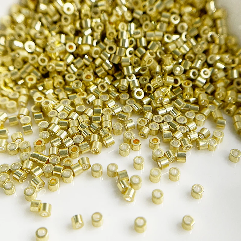 Neue DB-Perlen 1,3 x 1,6 mm, 1000 Stück, 11/0, metallische Bronzefarbe, japanische lose Glasperlen für Schmuckherstellung, DIY-Nähzubehör – Detail 8