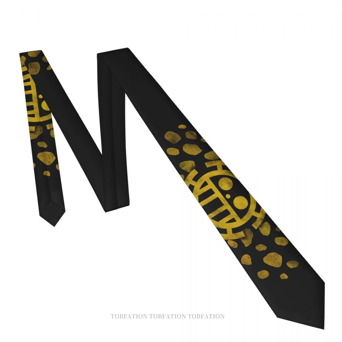 Trafalgar Law Print Ties One Piece Luffy Anime Casual Unisex Neck Tie Daily Wear Narrow Striped Slim Cravat