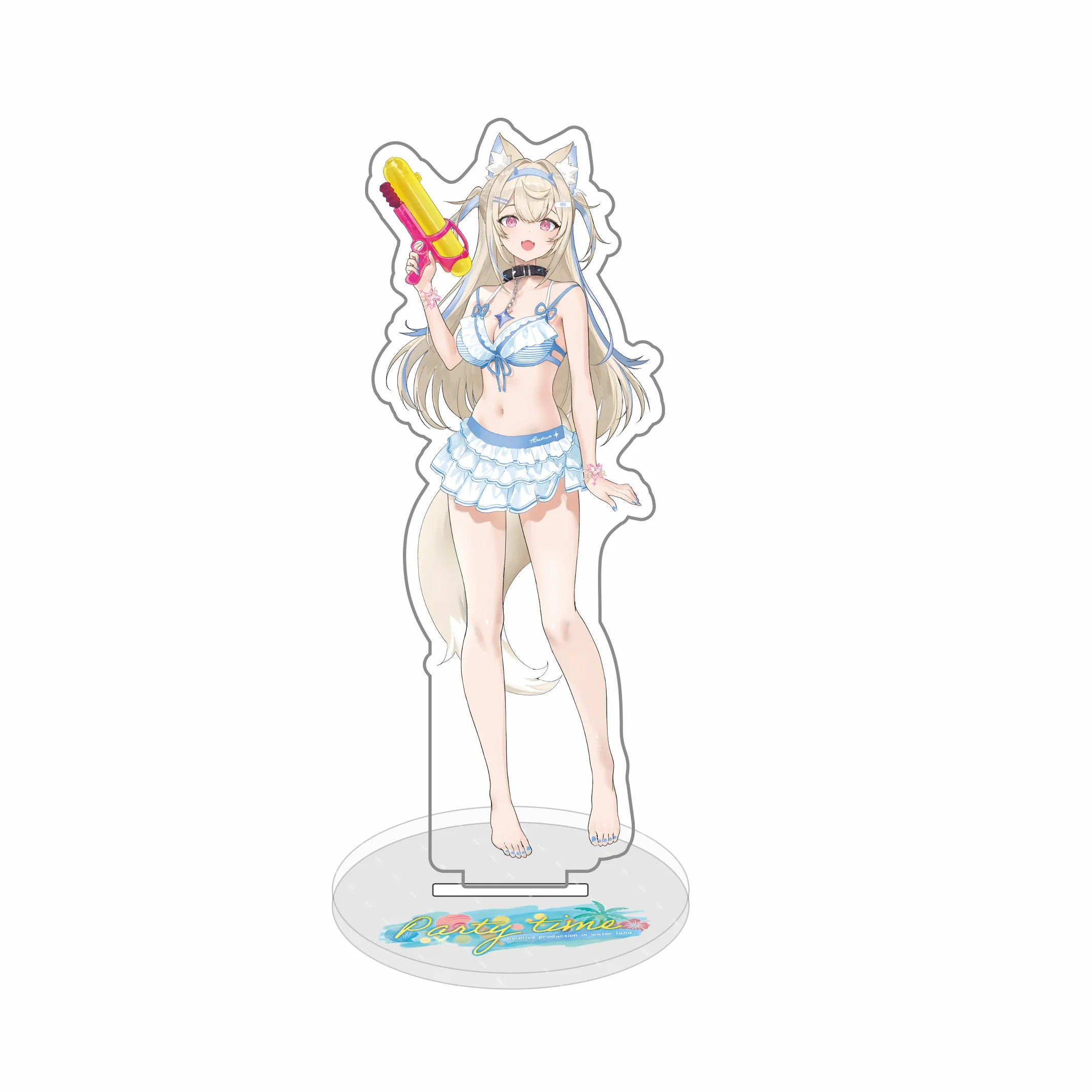 Hololive Vtuber Swimsuit Party Time Figures Cosplay Acrylic Stands Model Mococo Kobo Ayame Desk Decor Standing Sign Gifts image 3