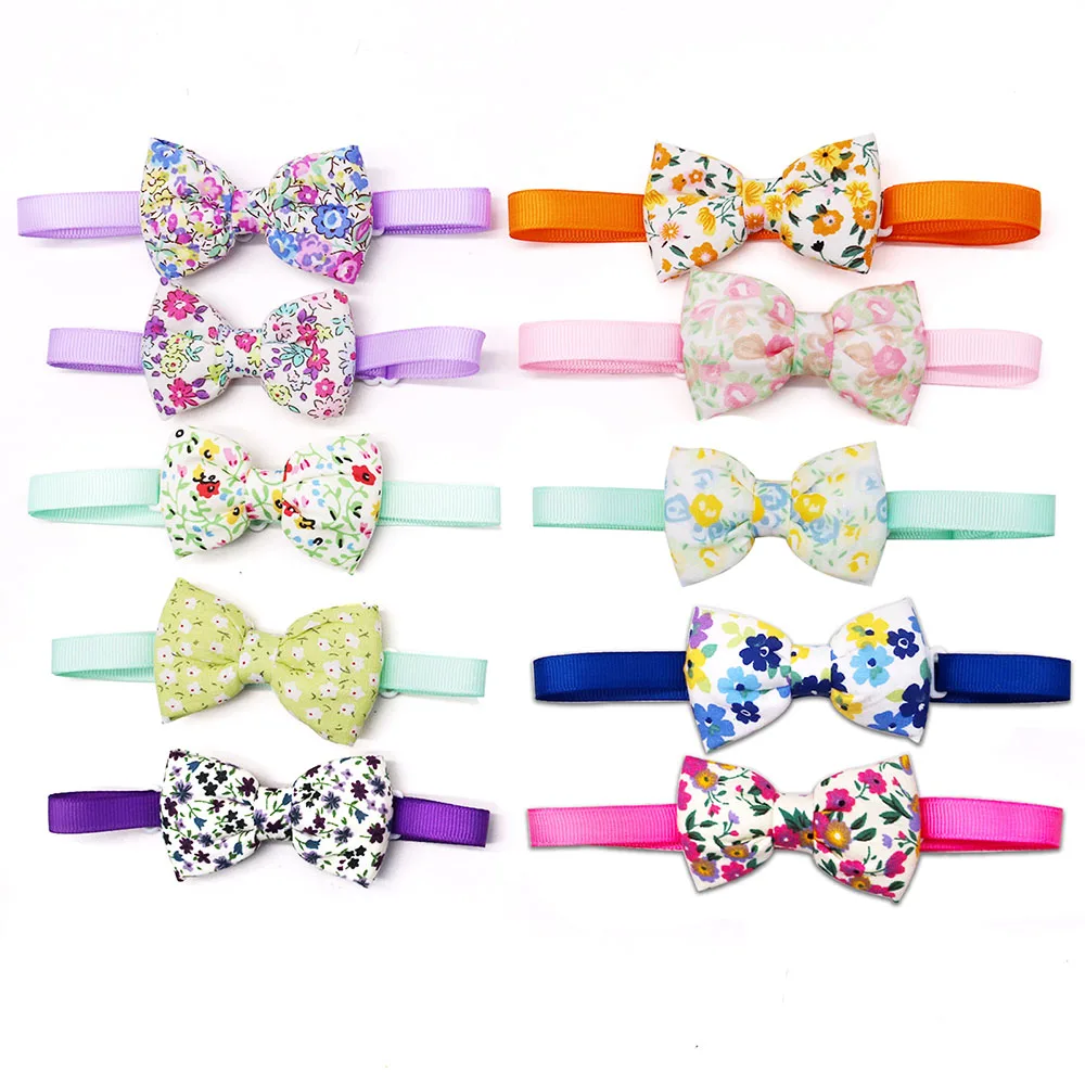 50pcs Summer Small Dog Cat Bowtie Dogs Pets Bow Tie Neckties Dog Grooming Accessories Pet Supplies  For Small Dogs