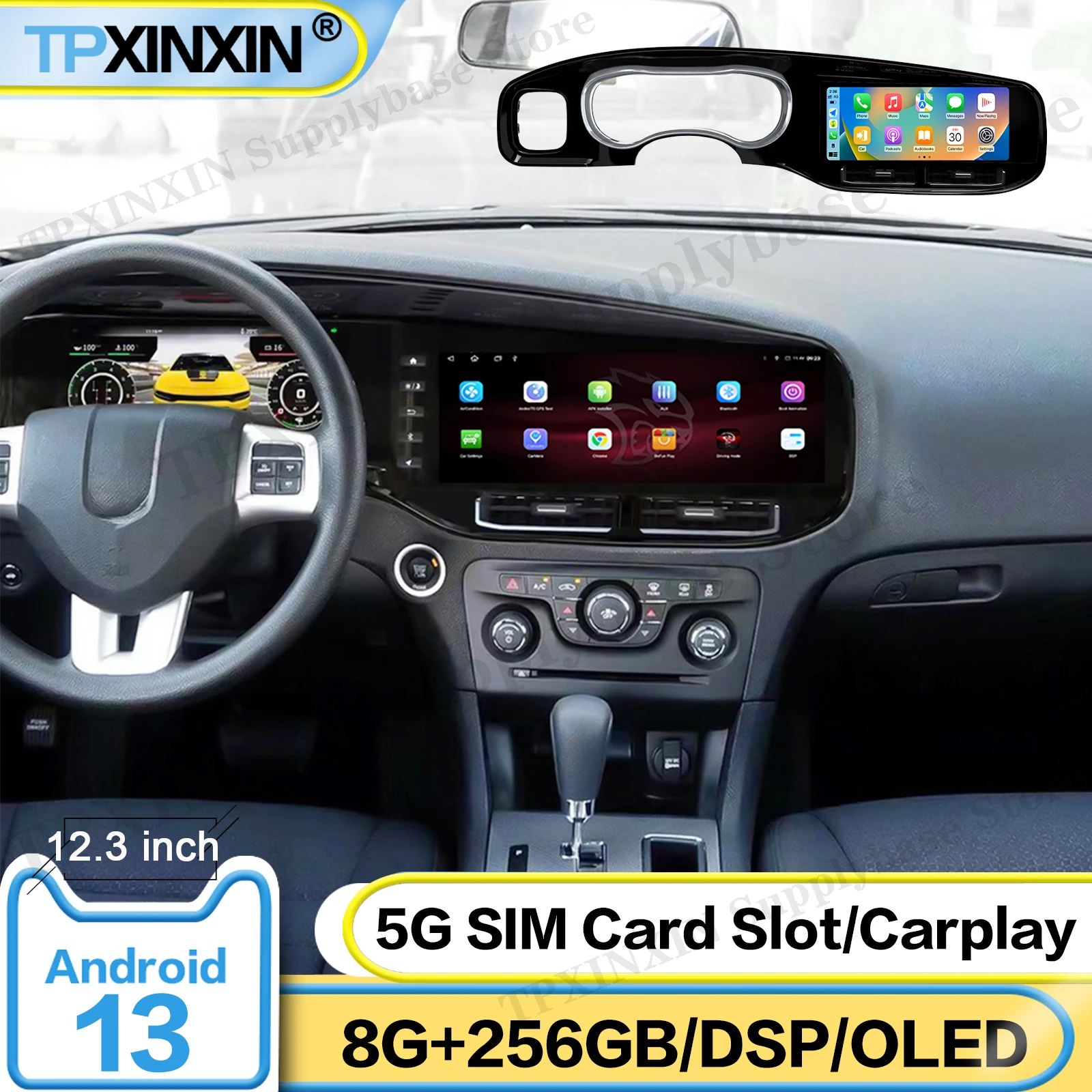 

Car Radio Coche With BT 5.0 For Dodge Charger 2011~2019 Android Auto Carplay Touch Screen GPS Navigation Multimedia Head Unit