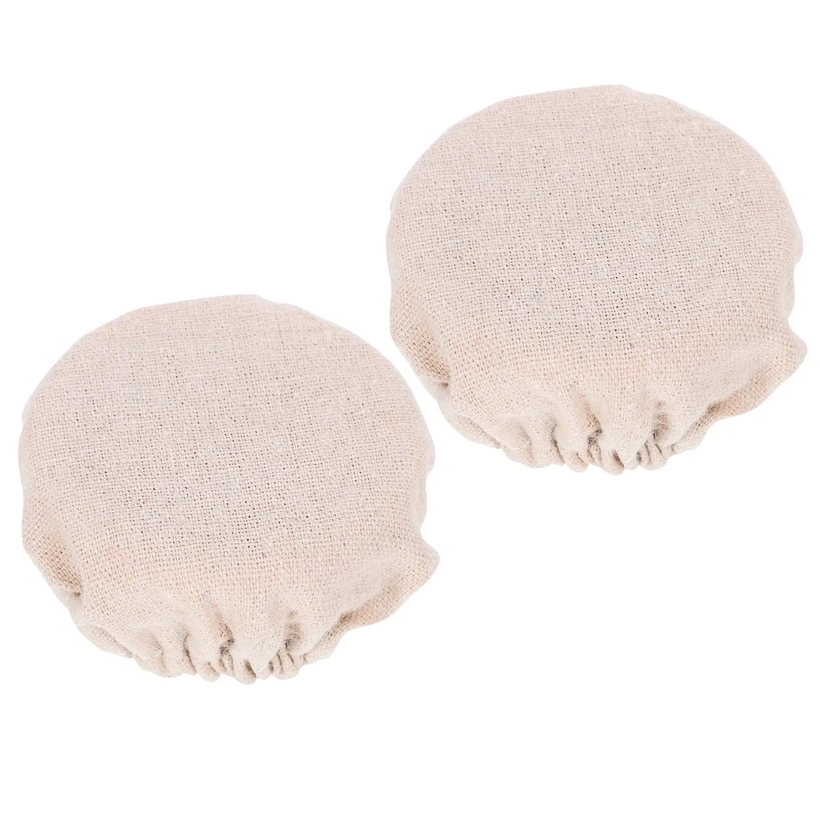 

Cloth Cap Replacement 2 Pcs Wide Mouth Jar Food Protectors Cotton Sourdough Lids Reusable Glass Storage Covers Kitchen