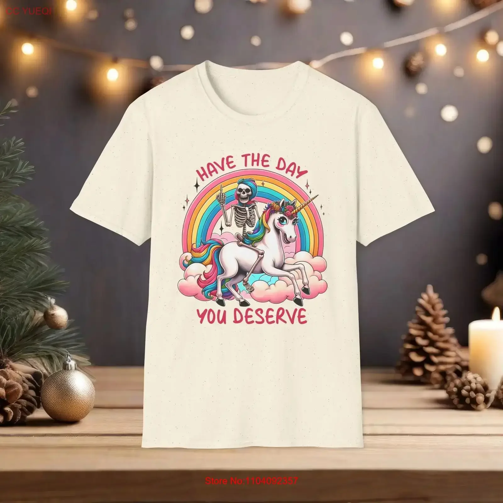 Camiseta de unicornio fantasiosa, divertida, con arcoíris, informal, estilo vintage, cómoda, con gráficos, a la moda, suave, ropa de diseñador, streetwear