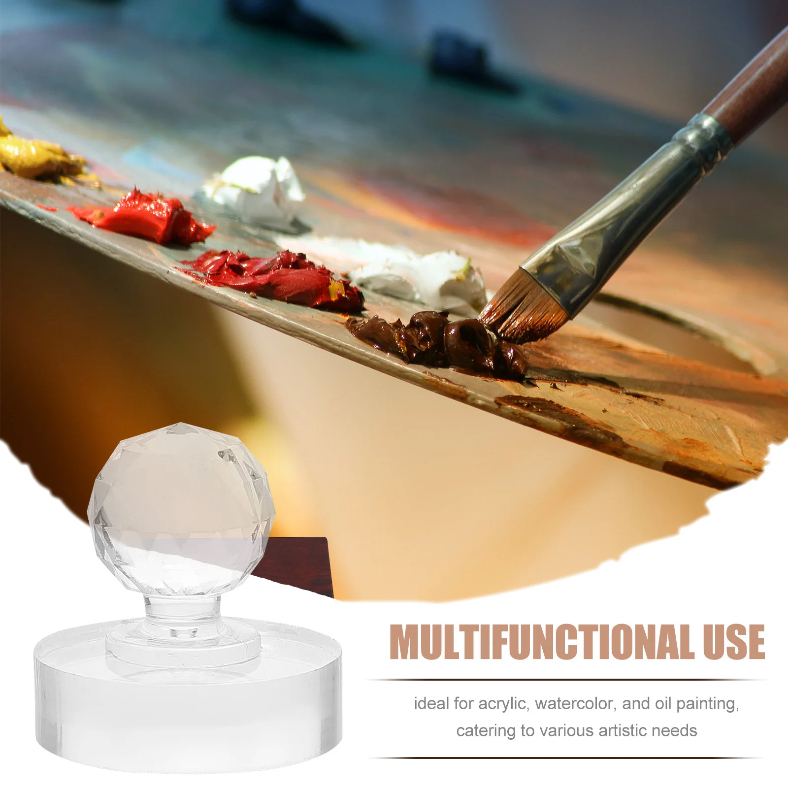 2 pçs manual de moagem muller claro pequeno pilão para acrílico aquarela pintura a óleo mistura artista ajudante texturizado ferramentas arte