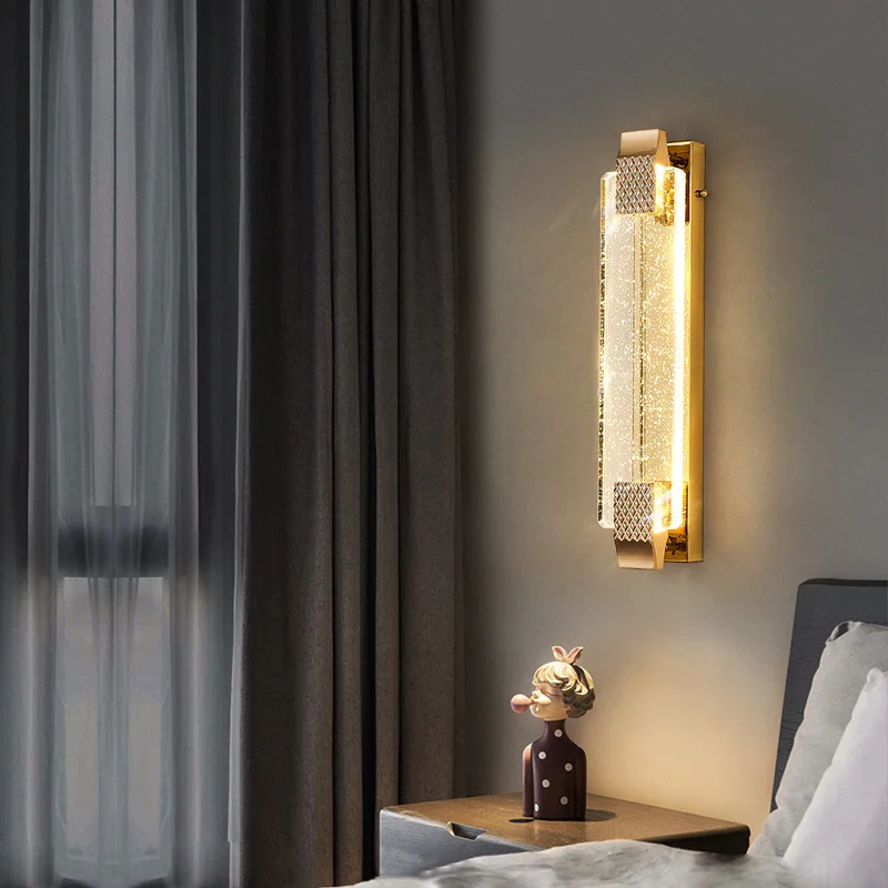 

Bubble Crystal Wall Lamps For Living Room Hall Foyer Loft Hotel Indoor Home Modern Luxury Decor Modern Gold LED Sconce Lighting