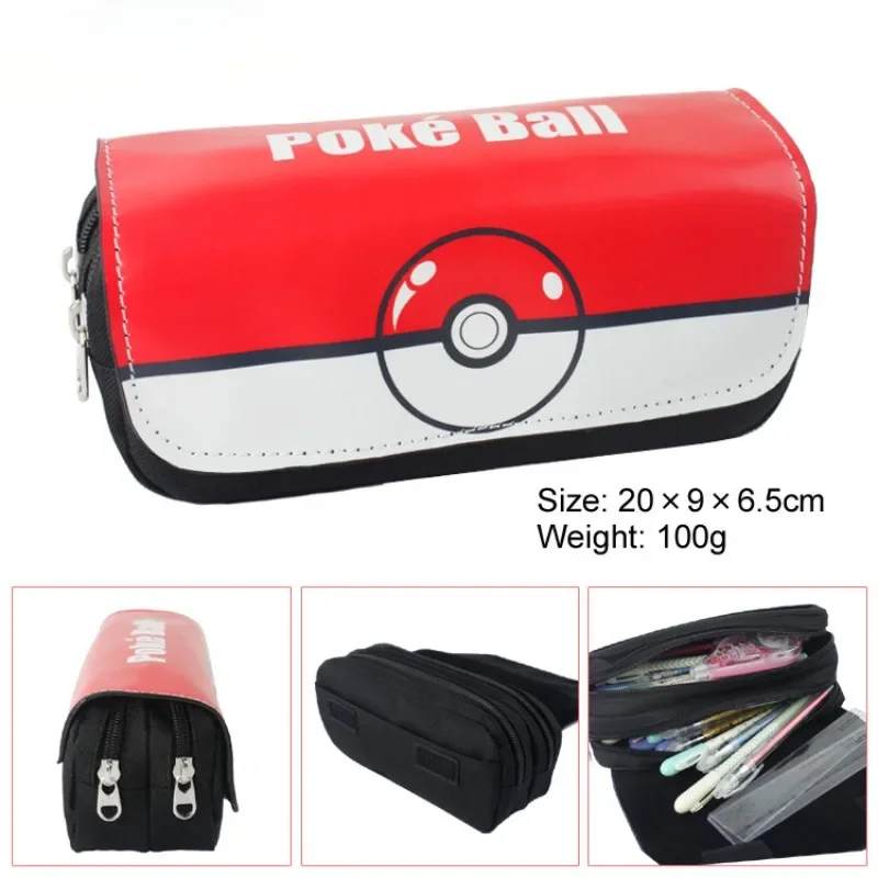

Pikachu Anime Kawaii Pencil Case for Primary and Secondary School Students Children Zipper Pencil Case Stationery Box Gifts Toys