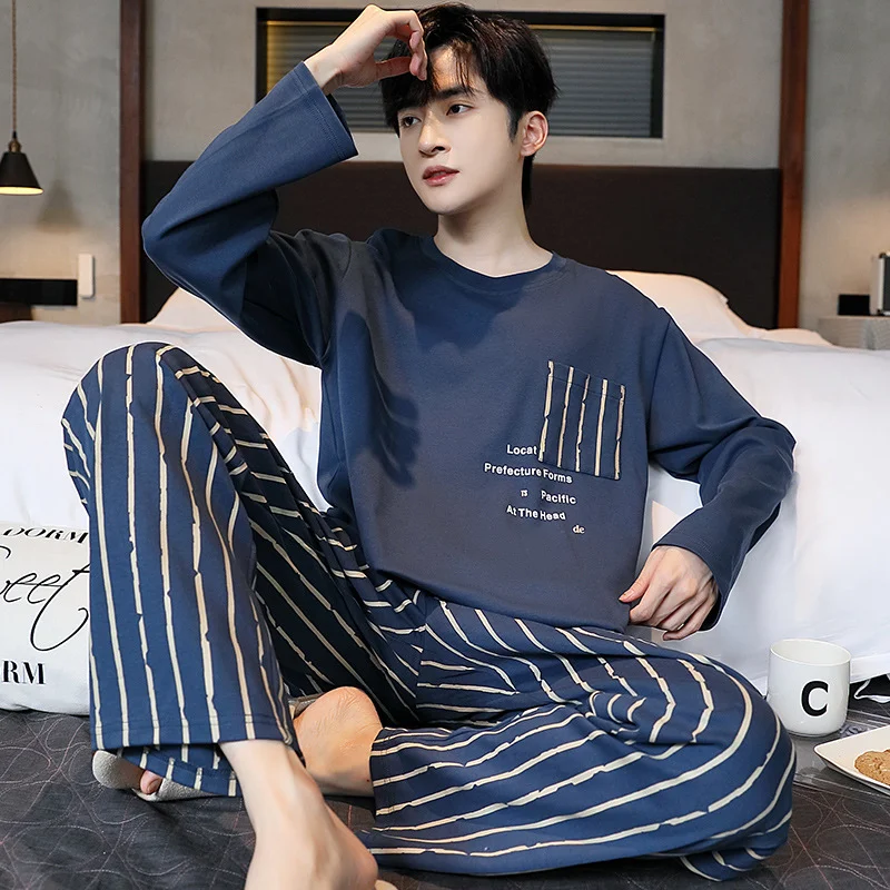 

Menswear Clothing Men's Sports Suit Homewear Pajamas Youth Clothes Y2K New Casual Wear Full Man Tracksuit Sweats Workout Set