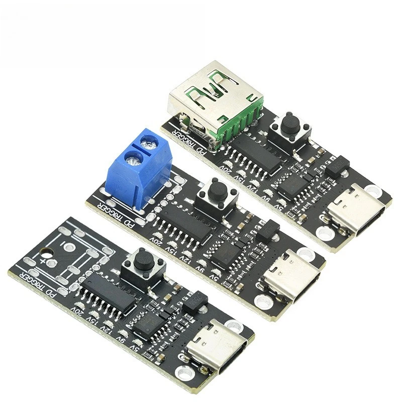 PD Trigger Type-C QC Fast Charge Tester, Auto Detect Aging Test Module Adjustable Voltage 9V 12V 15V 20V