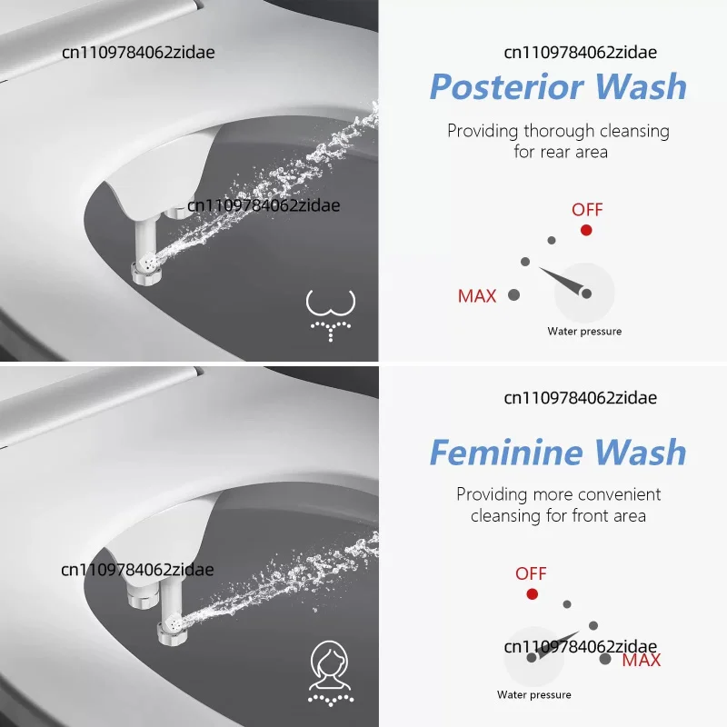 For Slim Bidet Attachment Toilet Dual Jet (Female/Post Wash) Hyg