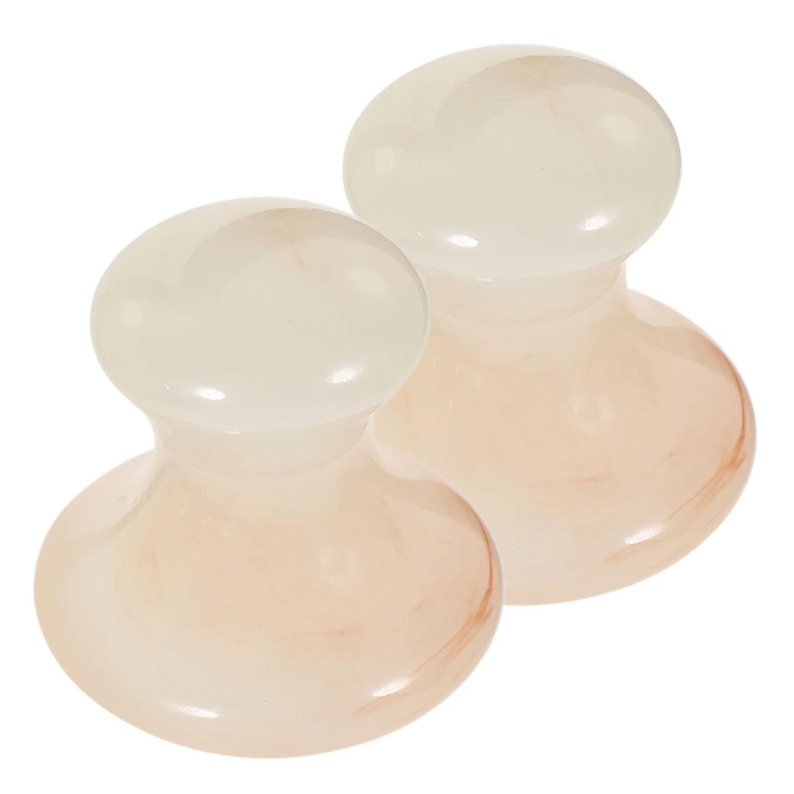 อุปกรณ์นวดหน้า 2 ชิ้น รูปทรงเห็ด ทำจากเรซิ่น สำหรับสปา ดูแลผิวหน้า พกพาสะดวก ใช้ผ่อนคลายที่บ้านและที่ทำงาน