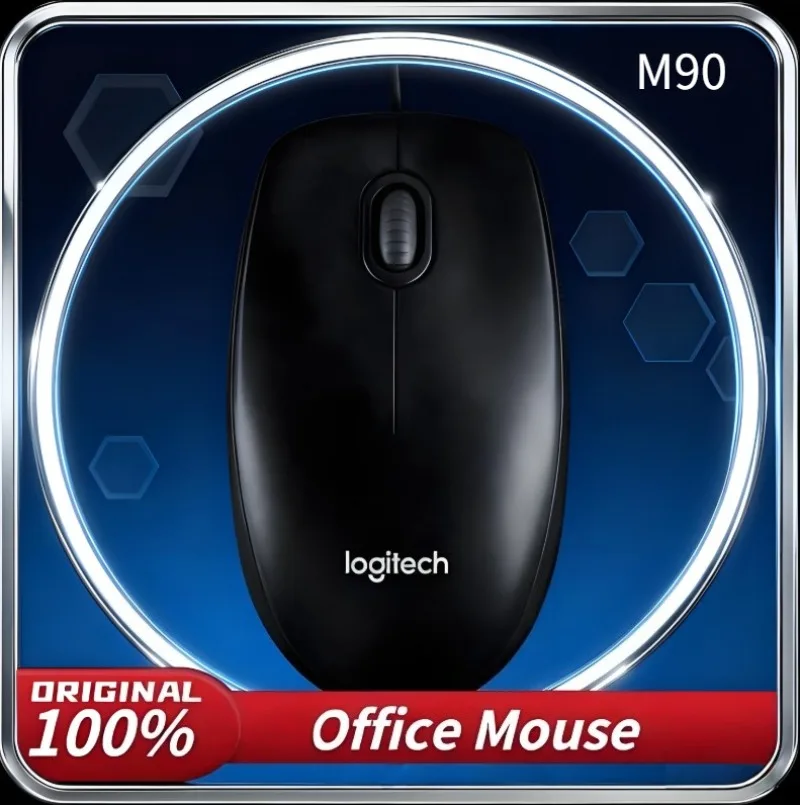 

Logitech M90 Wired Office Mouse USB Plug and Play 1000dpi Full-size Mouse Modern Minimalist Design Style Enterprise Procurement