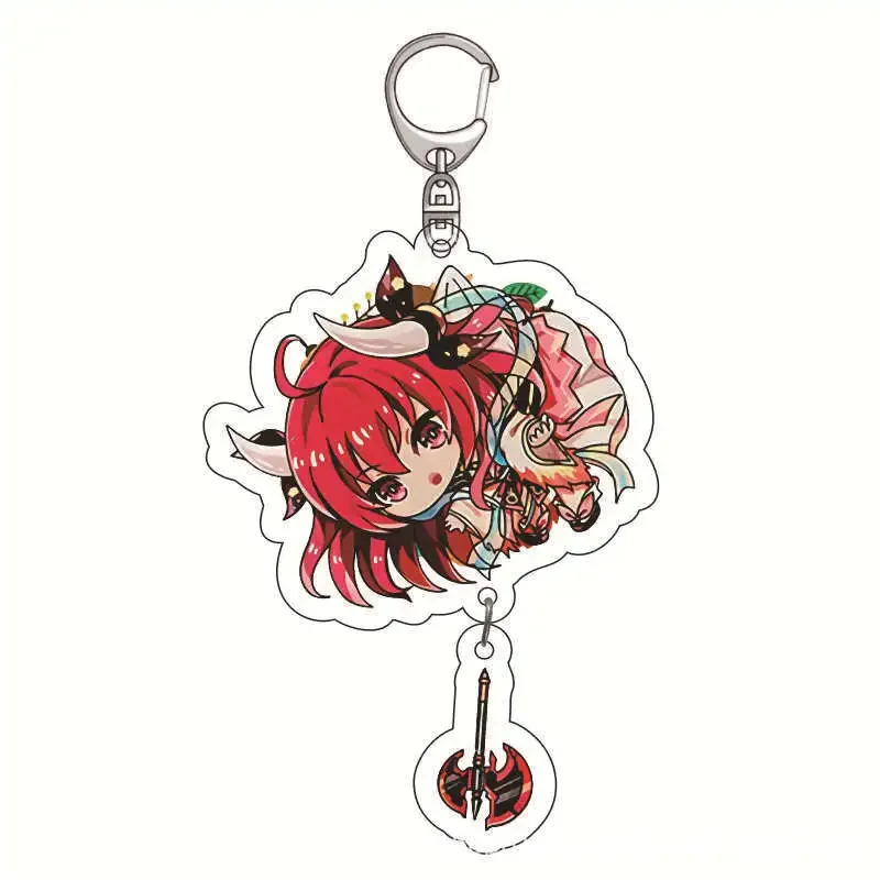 Anime DATE A LIVE Keychain Cosplay Cute Figure Tokisaki Kurumi Pendant Car Key Chain Bag Accessories Key Ring Jewelry Fans Gifts
