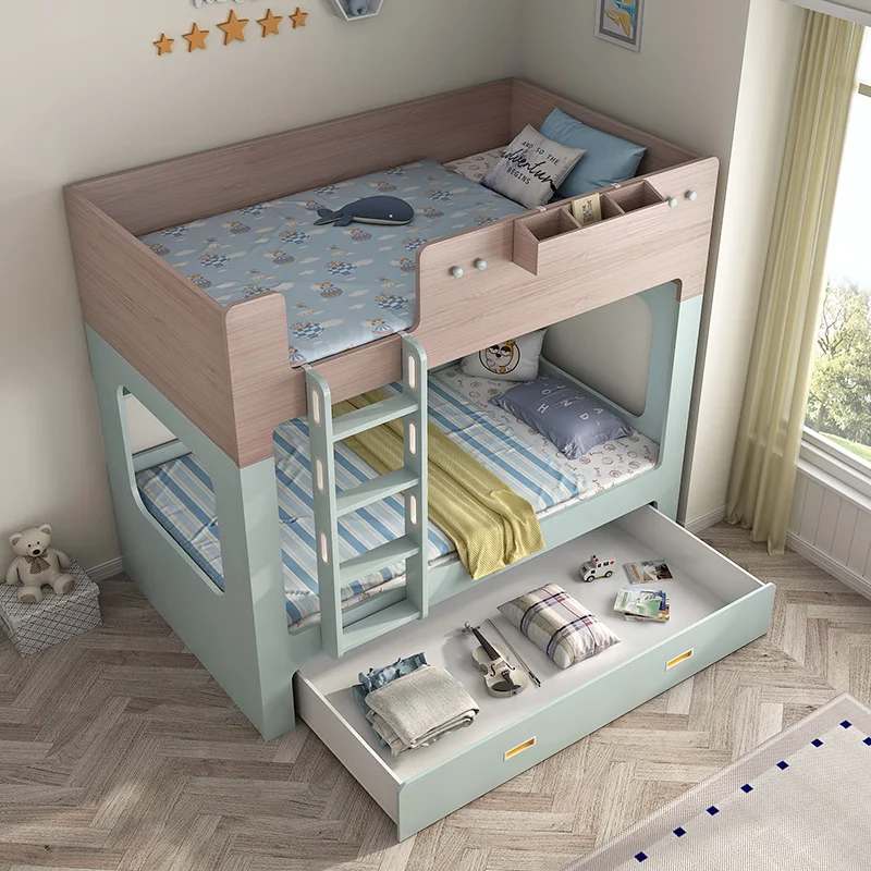 

Sleeping Shubao Children's Parallel Upper and Lower Beds with Storage Multifunctional D02 High and Low Combination Bunk Beds