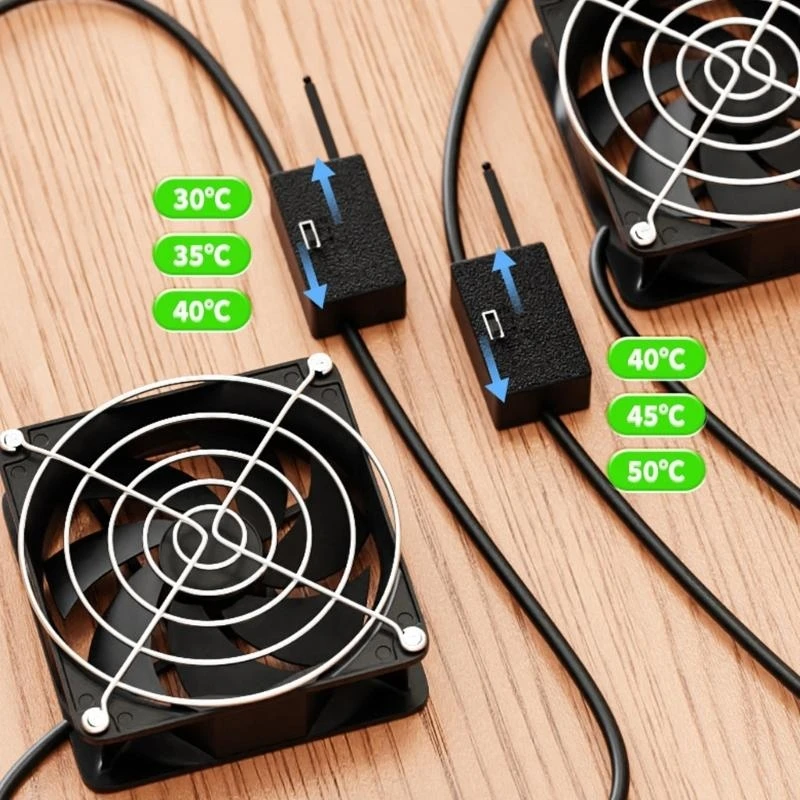 

A52B 8cm USB Temperature Controlled Cooling Fan Auto Temperature Control for Efficient Heat Management in Electronics
