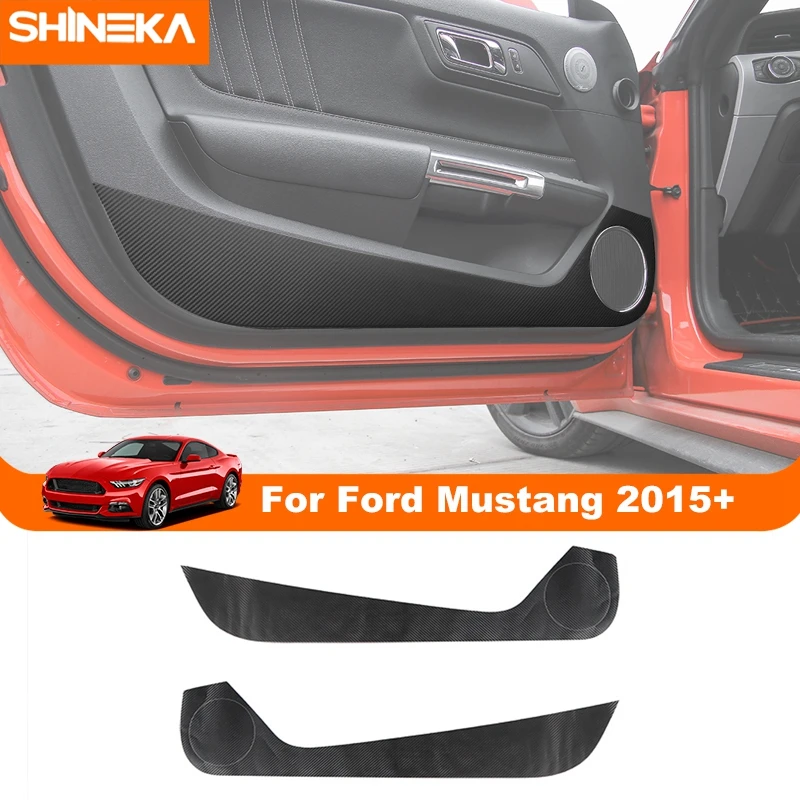 

Защитная накладка SHINEKA для автомобильной двери, наклейки для Ford Mustang 2015 2016 2017 2018 2019, аксессуары для интерьера