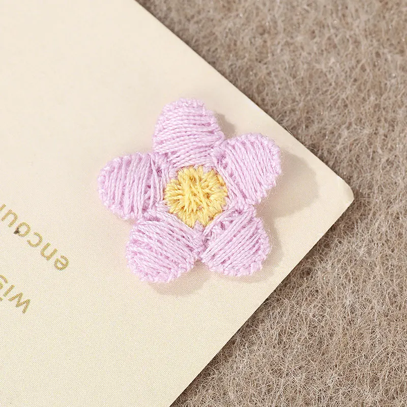 50 Stück Niedliche 3D-Gestickte Blumen-Applikationen für Kinderkleidung, Schuhe, Hüte, Dekorative Verzierungen, Aufnäher – Detail 6