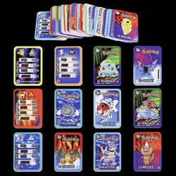 Lote de tazos elma chips für pokemon sammlung super karten version 50pcs vollständiger satz rechteckige mini kunststoff box geschenke