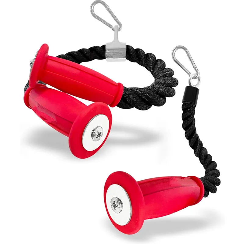 Ergonomic Non Slip Tricep Rope Cable Attachment For Home Gym Fitness Bodybuilding Exercise Workout Training Equipment Set view 2