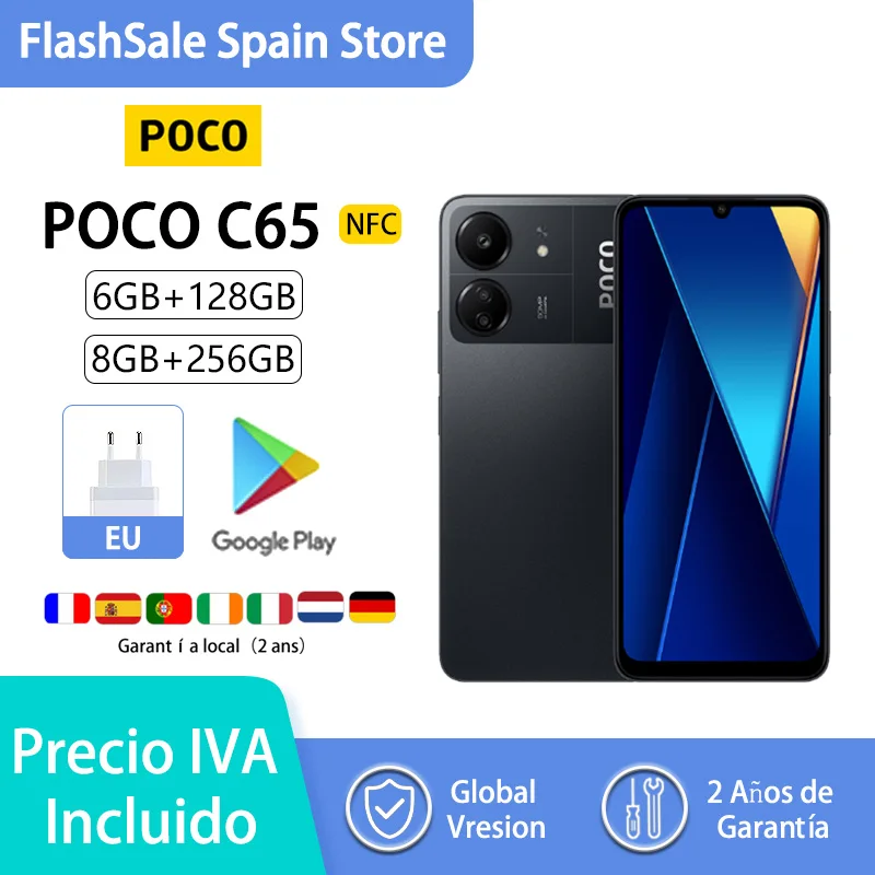 POCO C65 Smartphone,NFC,MediaTek Helio G85,6.74