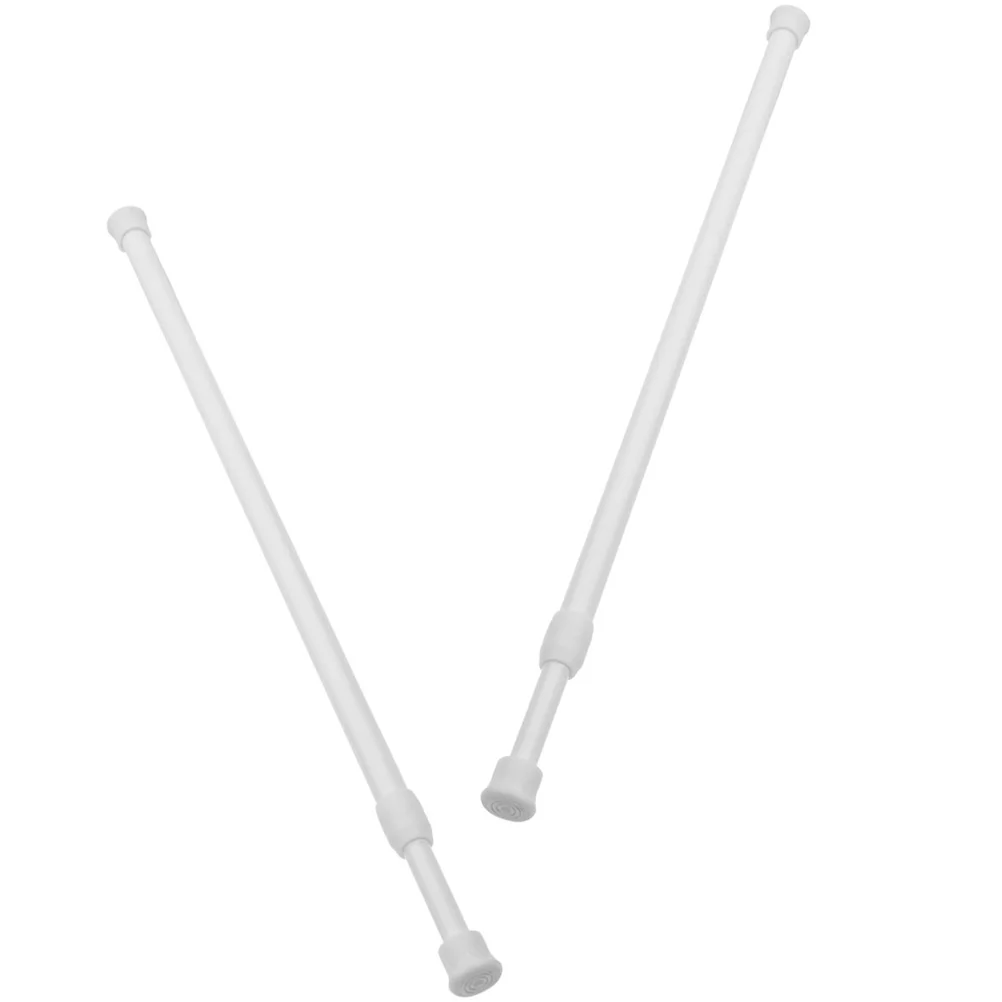 

2Pcs Telescopic Pole Adjustable Curtain Rods No Drilling Required Strong Load Bearing Capacity for Thick Winter Coats Extendable