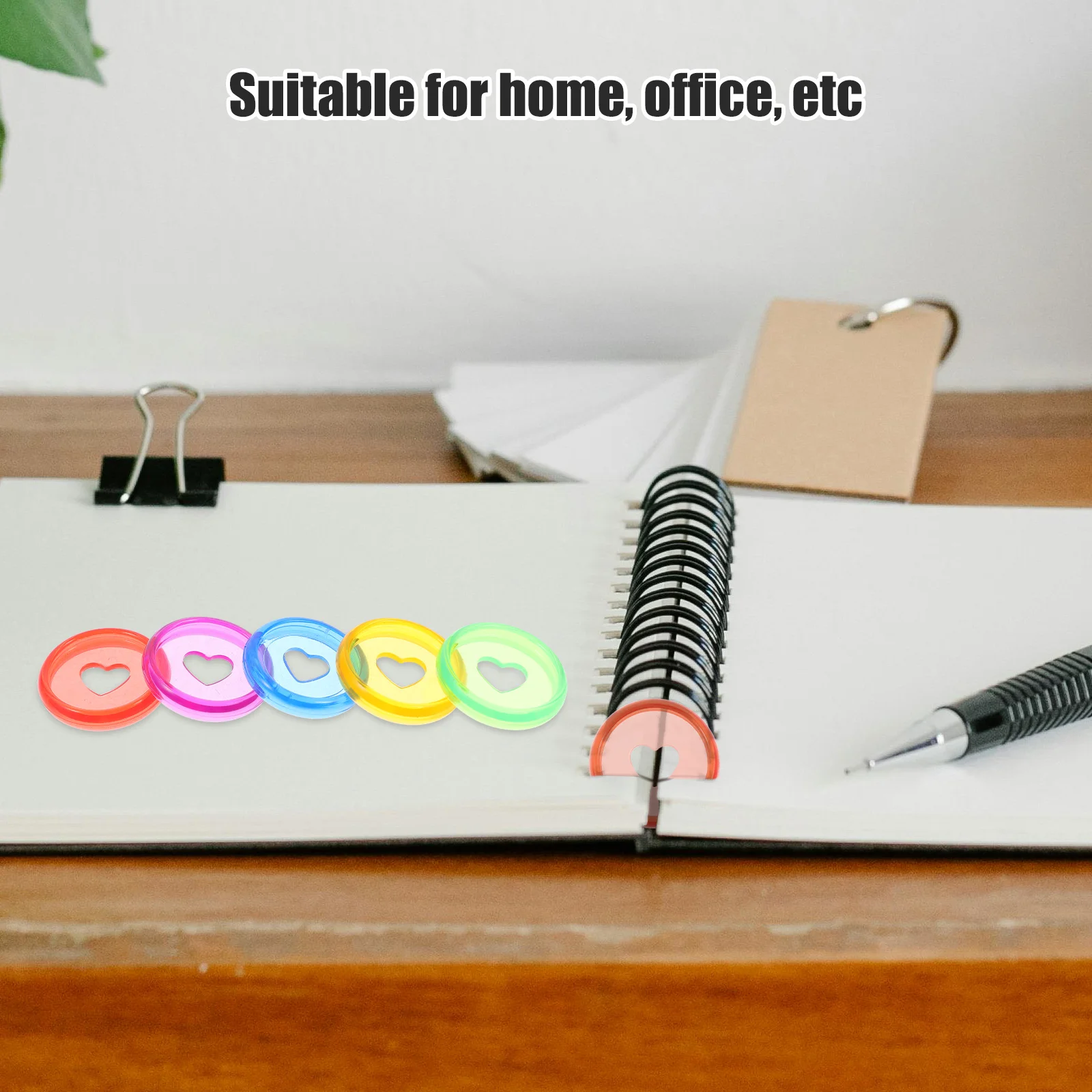25 Pcs Binding Ring Colorful Ledger Buckle Loose-leaf Notebook Discs Abs Discbound