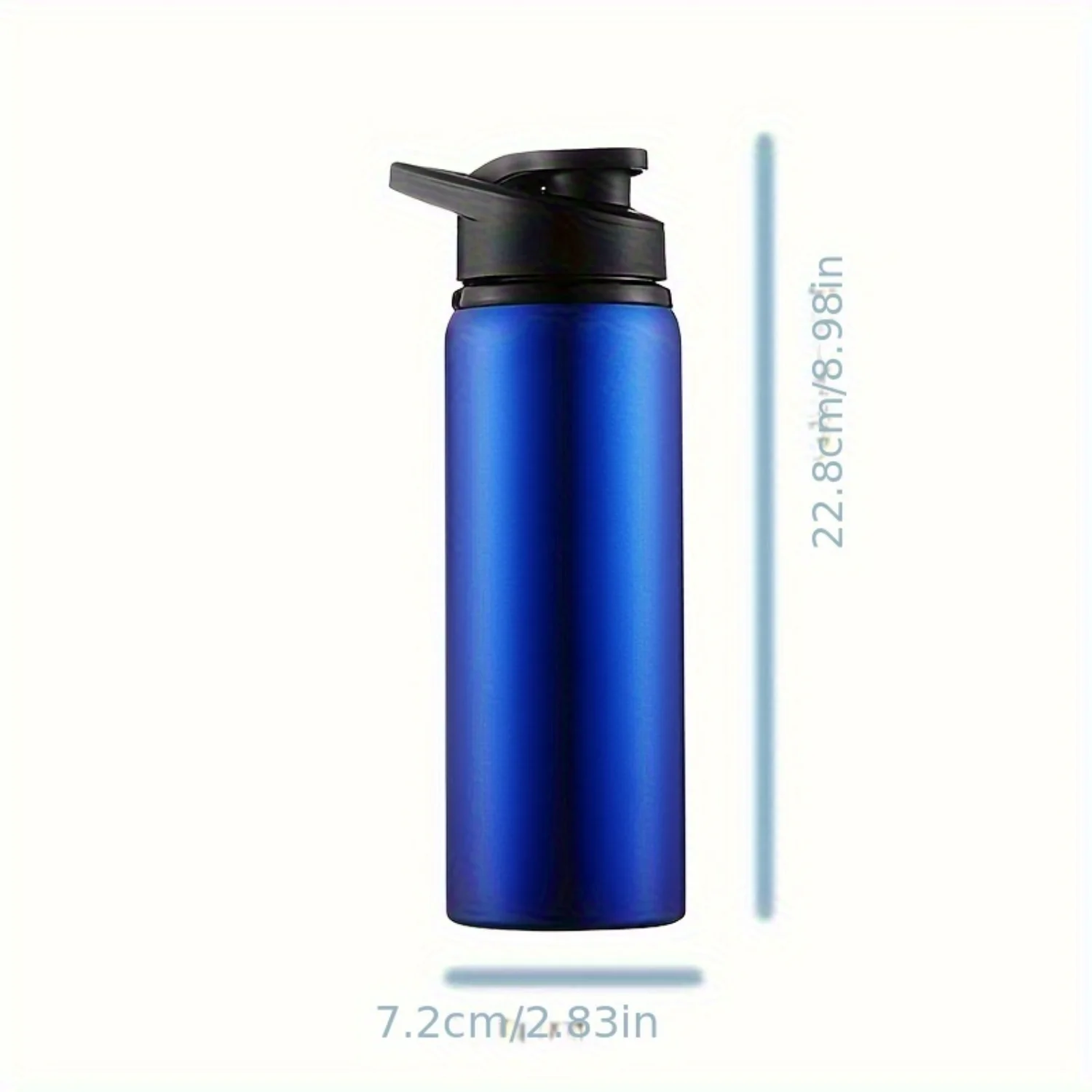 Bouteille d'eau en acier inoxydable incassable, sans PVC, sans danger pour le congélateur, forme ronde, sports de cyclisme, clics directs, tasse froide d'extérieur