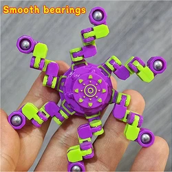 Deformado Mão Spinner Cadeia Brinquedos para Crianças e Adultos, Antistress Fidget, Sensory Gyro Gift, Novo