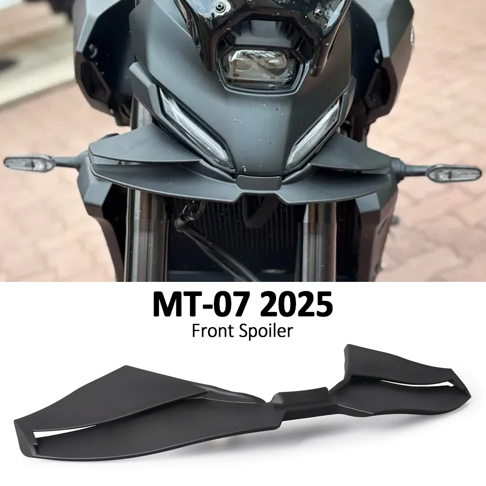 

MT07 2025 Sport Downforce Naked Front Spoilers Aerodynamic Wing Deflector Motorcycle Accessories For YAMAHA MT-07 MT 07 mt07