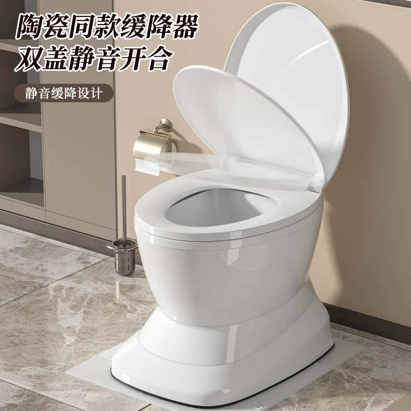 Portable Toilet Commode Chair for Elderly Pregnant Women Dual Purpose Mobile Toilet Home Healthcare view 5