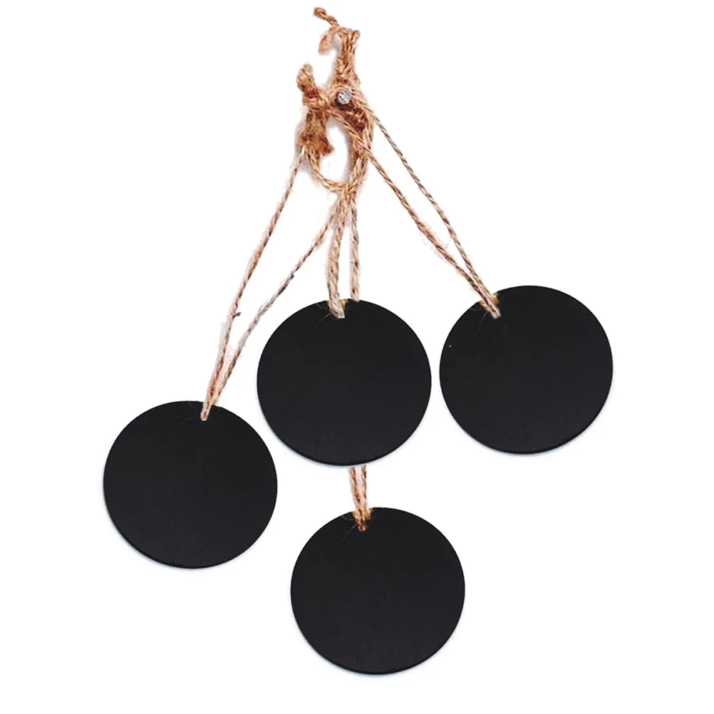 

10Pcs Wooden Christmas Hanging Decoration Double-Sided Blackboard Blessing Tags Round Pendant Ornaments Wooden Pendant Ornaments