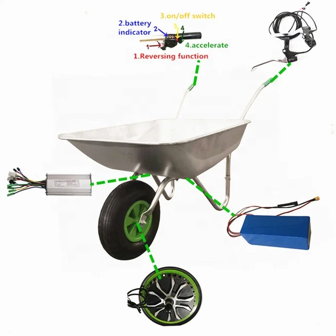 8 Inch 10 Inch Electric Wheelbarrow Hub Motor Kit