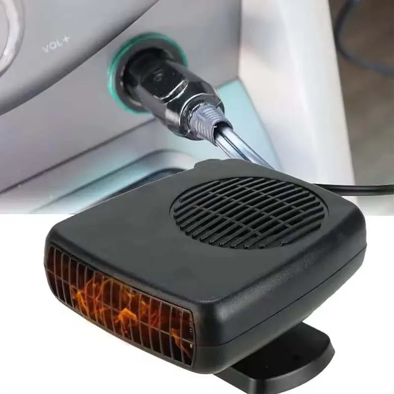 Calentador de coche, ventilador, calentador eléctrico de 12v, calentador de coche, descongelación de aire frío y cálido, desempañador de nieve