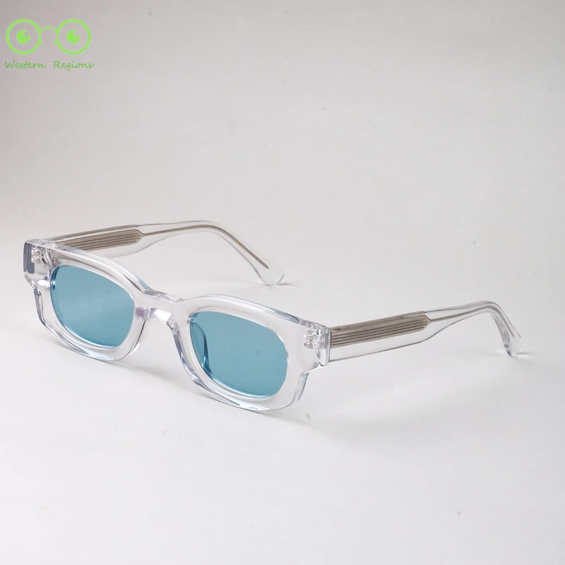

2025 summer new hot transparent square frame plate men and women sunglasses sunglasses uv400 versatile trendy sunglasses