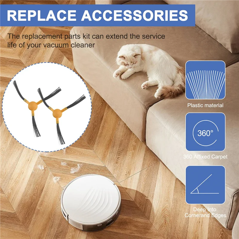 

For Kabum Smart 500 / 700 Replacement Parts Accessories Main Side Brush Hepa Filter Mop Cloth Accessories-B27C