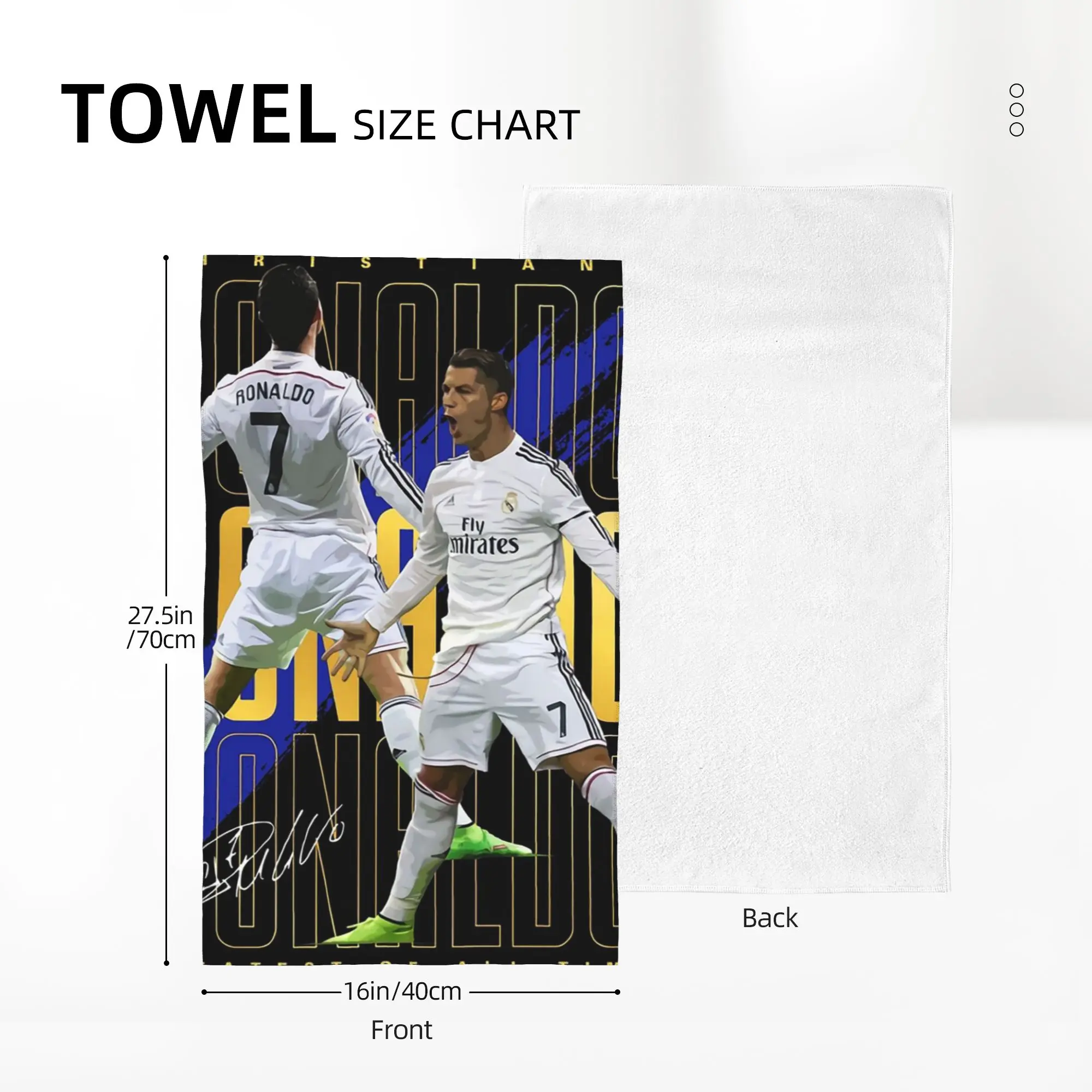 Custom Cristiano Ronaldo Suuiii! Soft Face Towel Quick Dry Pool Bath Cotton Towels Absorbent