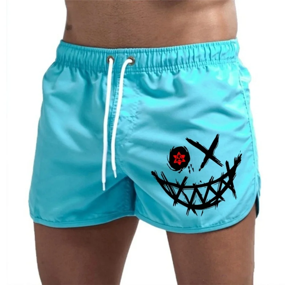 Men's swim trunks for summer beach, casual, stylish, shorts, suitable for surfing, sports, and running.
