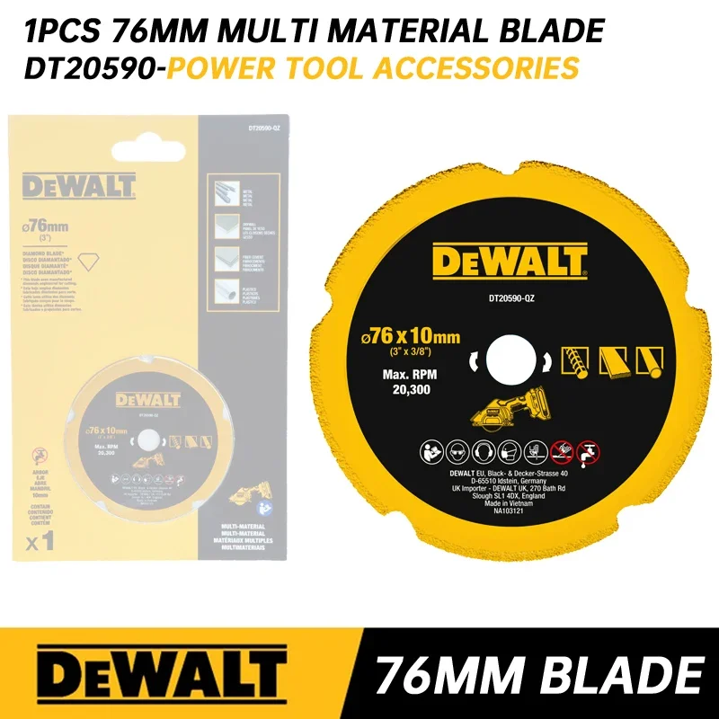 DEWALT 76MM Multi Material Blade Diamond Tile Blade Steel Cutting For DCS438 Power Tool Accessories DT20590 DT20591 DT20592