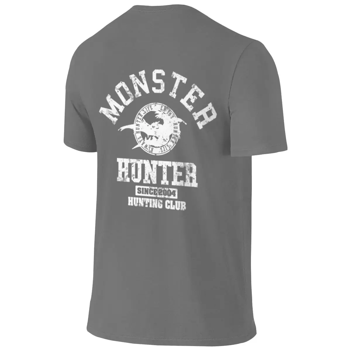 Monster Hunter Hunting Club ! Drapey Reversible T-shirt Japanese Style Lazy Youthful Feeling Shirt