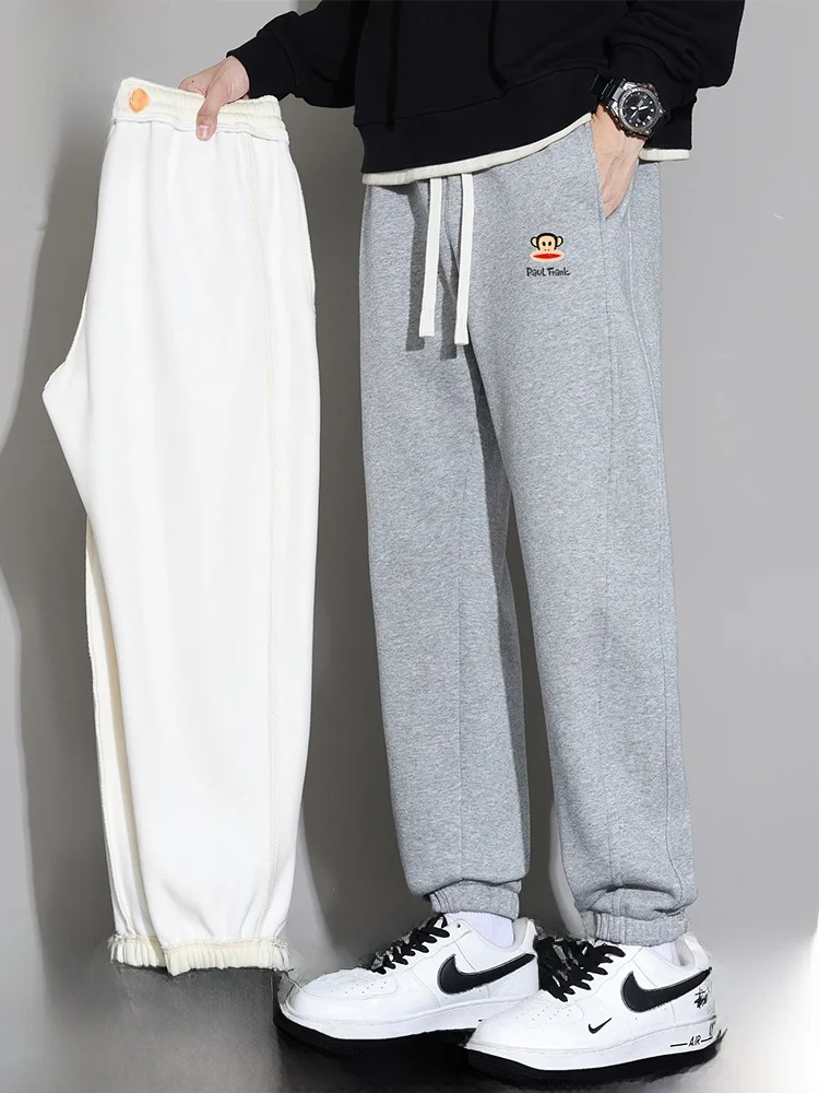 

Спортивные брюки PaulFrank свободного кроя с флисовой подкладкой, мужские, осенне-весенние, модные, брендовые, теплые, повседневные, молодежные, для активного отдыха