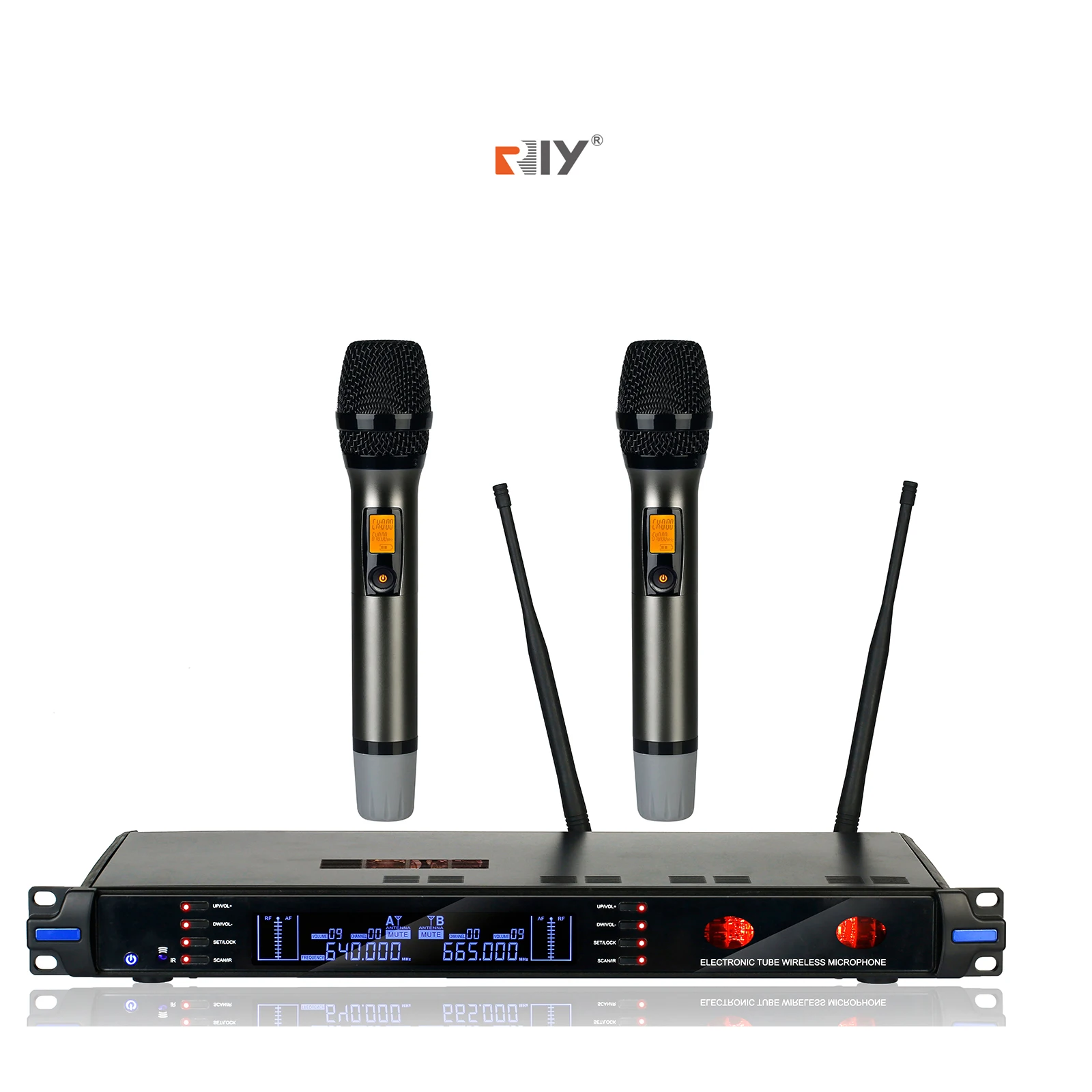 RIY-06 hot sale electronic tube wireless microphone karaoke uhf wireless microphone