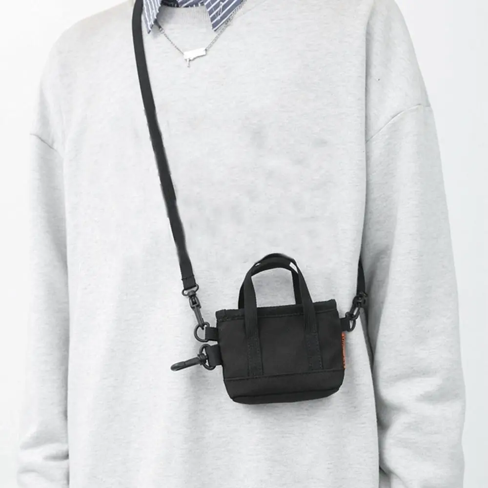 ポータブルナイロン小銭入れペンダントキーホルダー韓国スタイル小さな収納袋ジッパーポーチ銀行カードオーガナイザー男性財布女の子