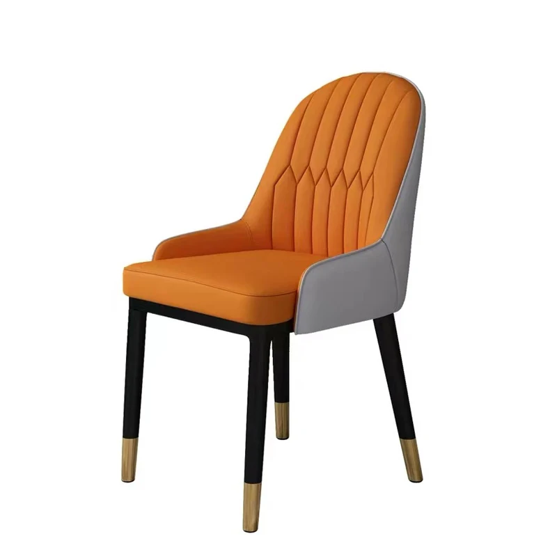 

Luxury stylist Hotel restaurant Restaurant furniture Comfortable backrest Solid wood base Leather case Dining chair