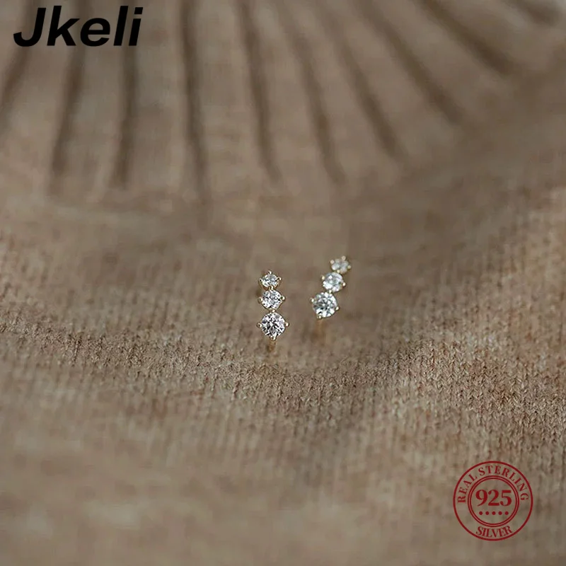 Jkeli Read100% 925 Sterling Silver Water Drop Shape Earrings for Women Simple Temperament Ins Retro Jewelry Party Birthday Gifts