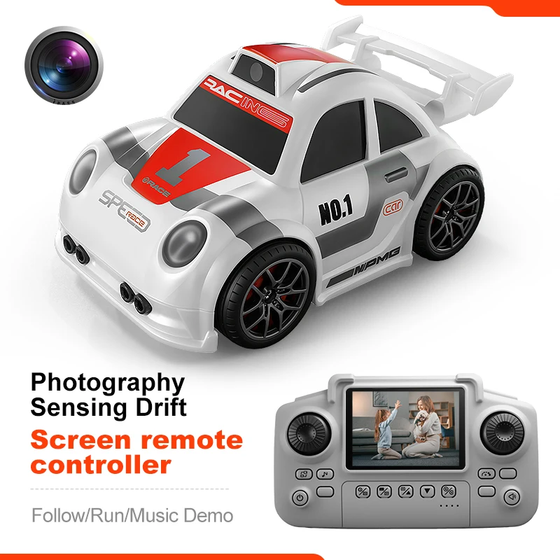 2026 Nieuwe C6 RC Drift Auto met Dubbele Lichtmodus, Geluid, Camera, Schermbediening, Slimme Inductie, Volgfunctie, Kinderspeelgoed, Cadeau