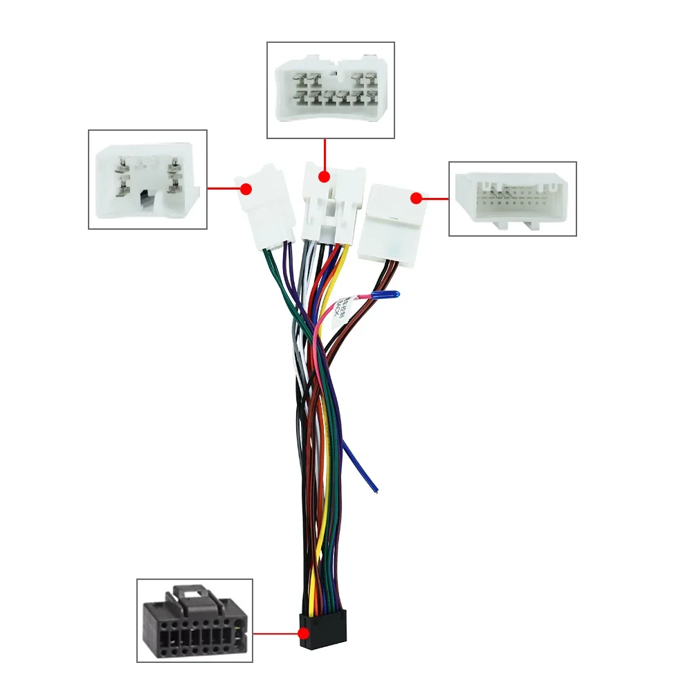 Car Android Cable Adapter Accessories For Toyota Corolla Camry Highlander VIOS YARIS RAV4 LAND CRUISER Wiring Harness Connector